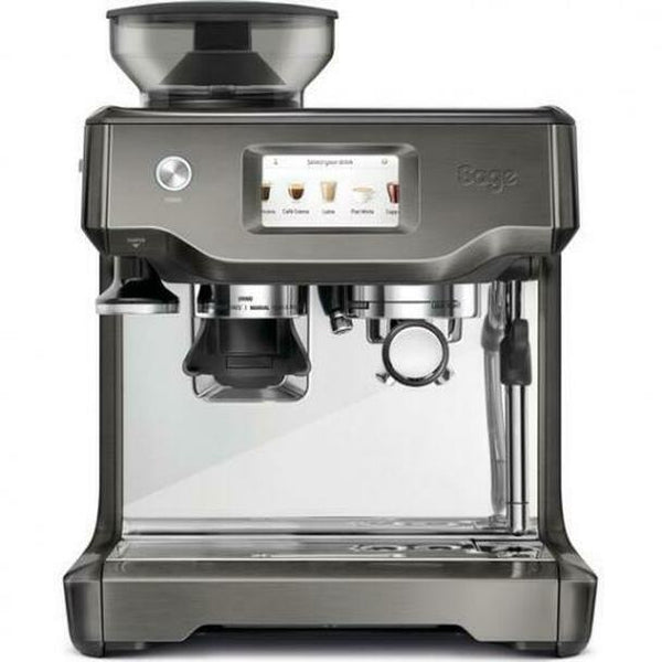 Sage Barista Touch SES880BST4GUK1 black stainless steel coffee machine with touchscreen, grinder, milk frother – Kean’s