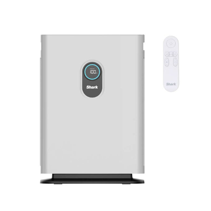 Shark Air Purifier 4 HE400UK with remote, 4-fan HEPA filter, auto air quality sensor, quiet operation – available at Kean’s