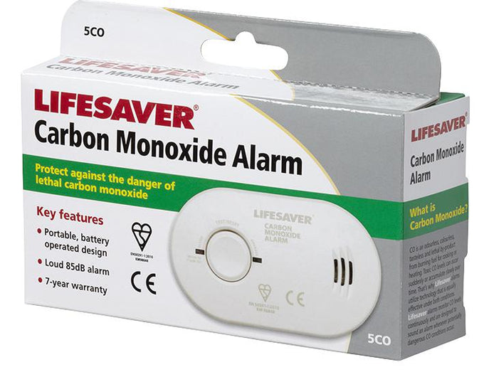 Lifesaver Carbon Monoxide Alarm with LED indicators, battery backup, test/reset button, and end-of-life alert – Keans