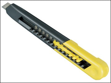 Stanley SM9 9mm Snap-Off Blade Knife with impact-resistant ABS body, multi-position slide, pocket clip - Keans Claremorris