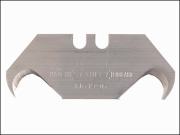 Stanley Knife Blades Hooked Pack of 5, reversible double hook for cutting floor covering and plastic sheeting - Keans