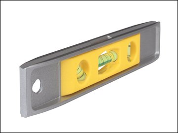 Stanley Torpedo Level 9" with magnetic base, aluminum body, 3 tinted vials, shock-resistant, available at Keans Claremorris