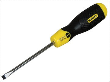Stanley Cushion Grip Flared Tip Screwdriver 6.5mm x 150mm, magnetic tip, corrosion-resistant, soft grip – Keans Claremorris