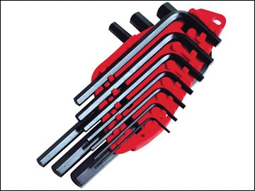 Stanley 10pc HEX Key Set in high tensile steel with color-coded holder, sizes 1.5-10mm – available at Keans Claremorris.