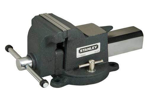 MaxSteel 100mm light-duty vice with cast iron build, swivel base, corrosion-resistant hardware – available at Keans
