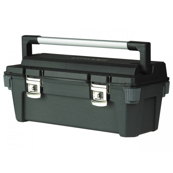 STANLEY FATMAX 26" toolbox with removable tray, aluminium handle, splash proof, padlock eyes, soft bumper corners - Keans