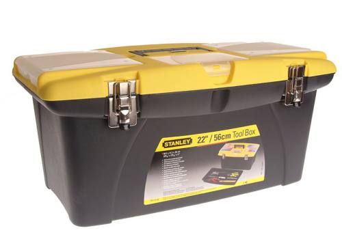 Jumbo Toolbox & Tray 55cm with removable organisers, metal latches, fold-flat handle – Keans Claremorris