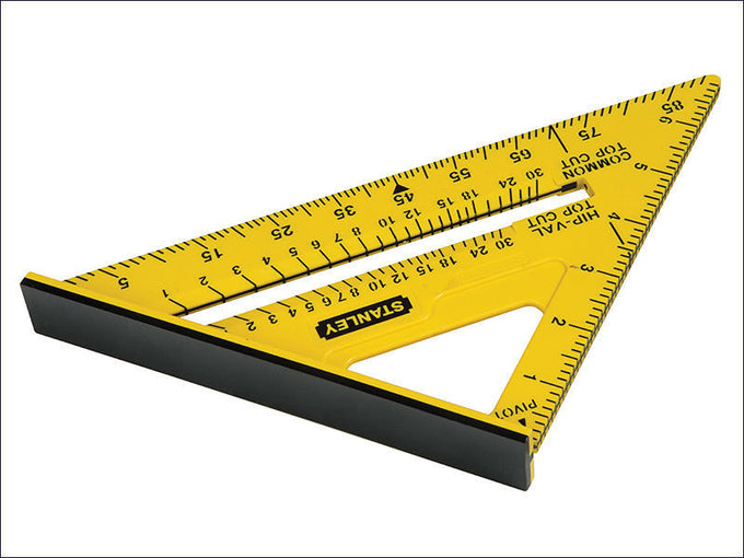 Stanley Dual Colour Quick Square 12" with thick ABS plastic, large base, clear graduations – heavy-duty, Keans Claremorris.
