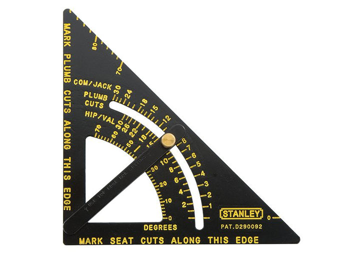 Stanley Adjustable Quick Square 4" with permanent markings, bevel, protractor, saw guide – Keans Claremorris