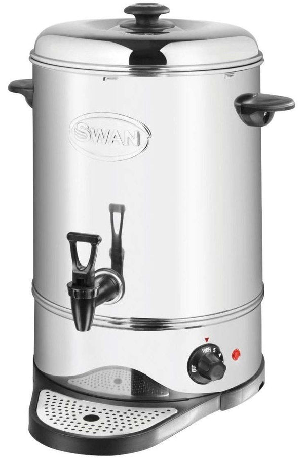 Swan 16L stainless steel catering urn with improved tap, locking lid, carry handles, 1600W power – Keans Claremorris