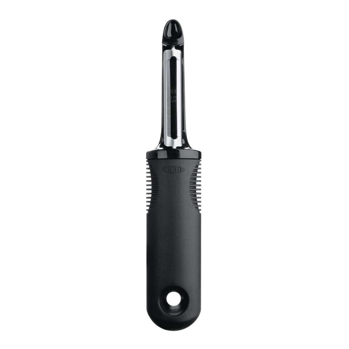 Oxo Good Grips swivel peeler with sharp Japanese blades, non-slip handle, potato eyer, available at Keans Claremorris.