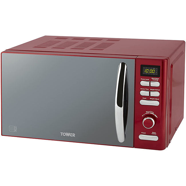 Tower T24019R Infinity 800W 20L Digital Microwave Red