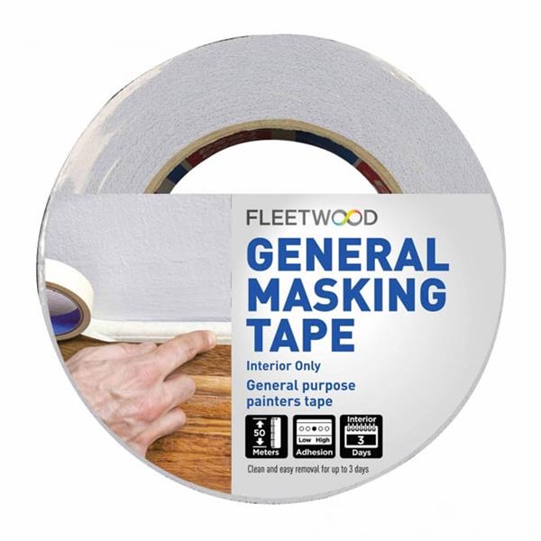 Masking Tape 1.5" wide, 50m length, general purpose interior painters tape by Keans Claremorris