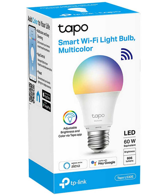 Tapo Wi-Fi Smart Bulb multicolour, 16M hues, 60W equivalent, voice & app control, no hub needed – Keans Claremorris
