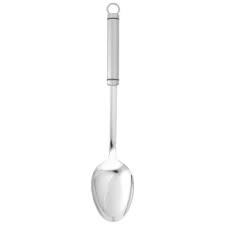 Judge Tubular Solid Spoon stainless steel, durable, dishwasher safe, tubular handle with hanging loop – available at Keans