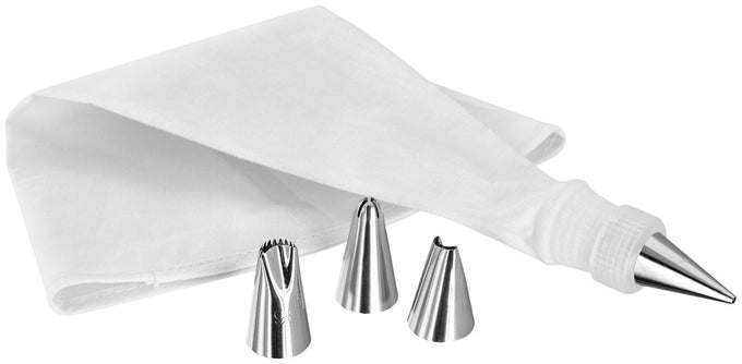 Judge Kitchen Icing Bag Set with 4 stainless steel nozzles, 30cm lined bag, coupler, dishwasher safe – Keans Claremorris