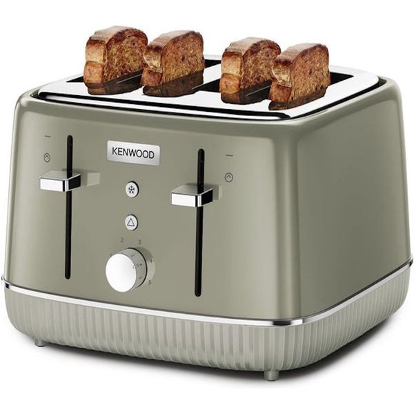 Kenwood Elegancy 4-slice toaster in sage green with variable browning, high-lift eject, removable crumb tray – Kean’s