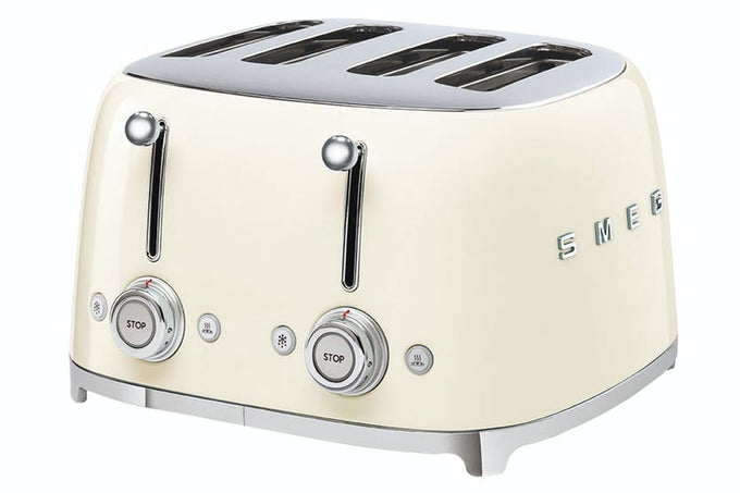 SMEG 4-slice cream toaster with retro design, durable build – available at Keans Claremorris.