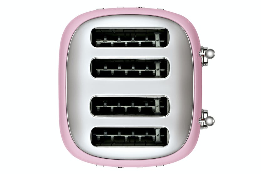 SMEG 4-slice pink toaster with retro design, durable build – available at Keans Claremorris.