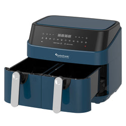 TURBOTRONIC Dual Basket Air Fryer 036403 with two baskets for simultaneous cooking, available at Keans Claremorris.