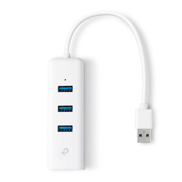 TP LINK 3-Port USB 3.0 Hub with Gigabit Ethernet Adapter - Fast Data Transfer, Reliable Network | Keans Claremorris