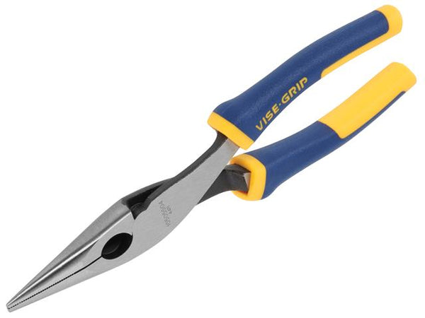 IRWIN Vise-Grip 8in Long Nose Plier with hardened steel jaws, ProTouch grips, cable cutter, available at Keans Claremorris.