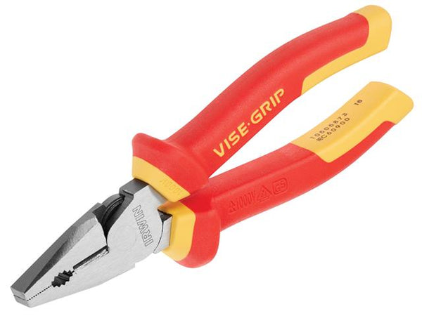 Visegrip 7in VDE Combination Plier, chrome nickel steel, insulated handles, TÜV/GS/VDE certified - Keans Claremorris