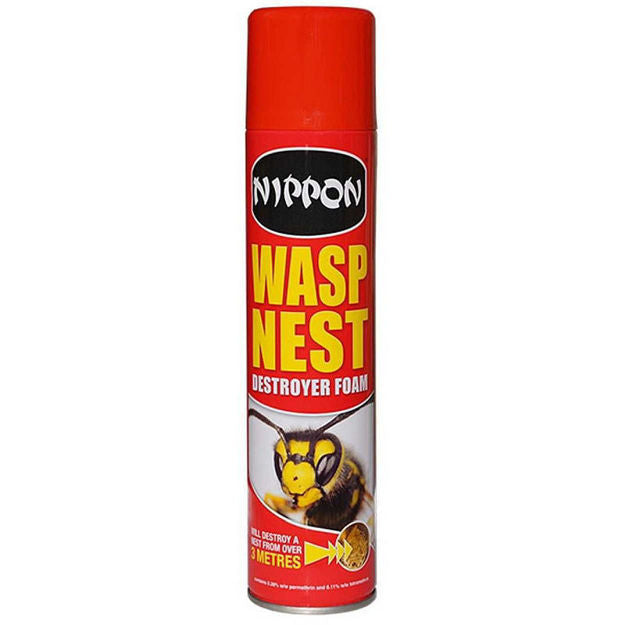 Wasp Nest Destroyer 300ml spray by Nippon for effective wasp control, available at Keans Claremorris.