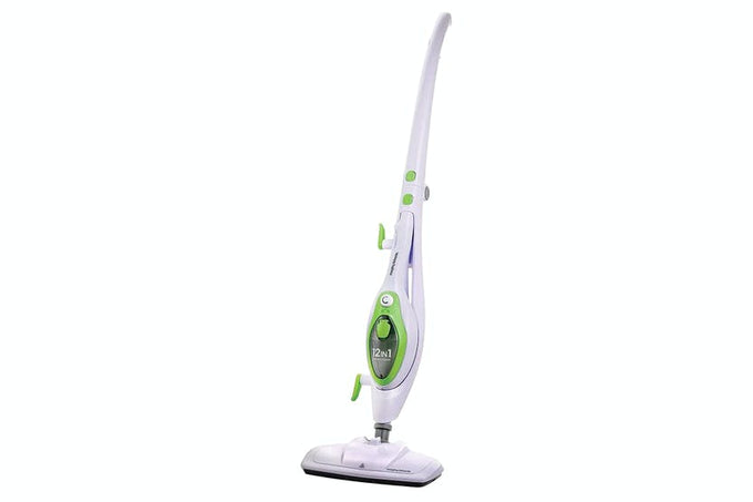 Morphy Richards 12-in-1 Steam Cleaner with handheld/upright modes, 380ml tank, 5m cord, quick 30s heat-up – Keans Claremorris