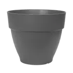 Vibia Campana 35cm anthracite outdoor planter, frost-resistant, recycled plastic, textured finish – Keans Claremorris