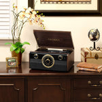 Load image into Gallery viewer, VICTROLA Empire VTA-270B 6-in-1 Belt Drive Bluetooth Music Centre - Mahogany
