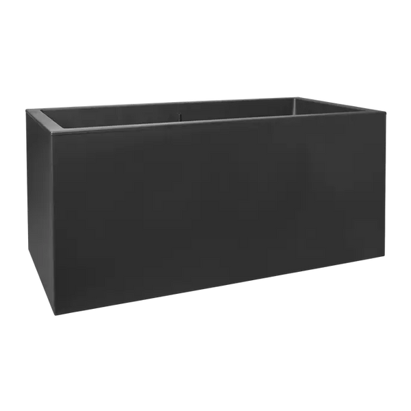Vivo Next Long 80cm black planter with 18L water reservoir, wheels, recycled plastic, indoor/outdoor use - Keans Claremorris