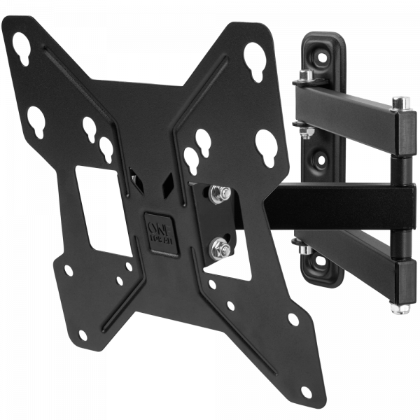 Full-motion black TV wall mount for 13"-40" screens, tilting and swiveling, supports up to 30kg – Keans Claremorris