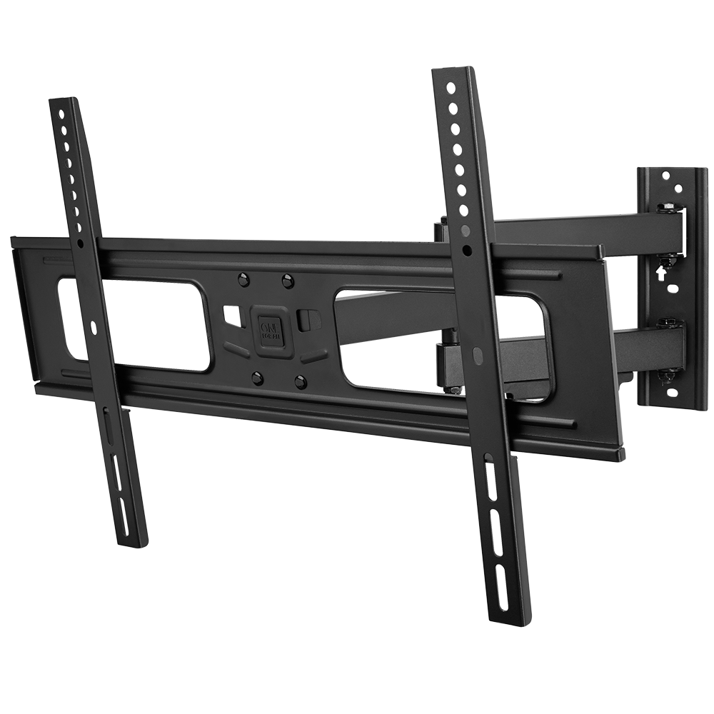 Full-motion TV wall mount for 32-90" TVs with 15° tilt and 180° swivel, includes mounting kit - Keans Claremorris