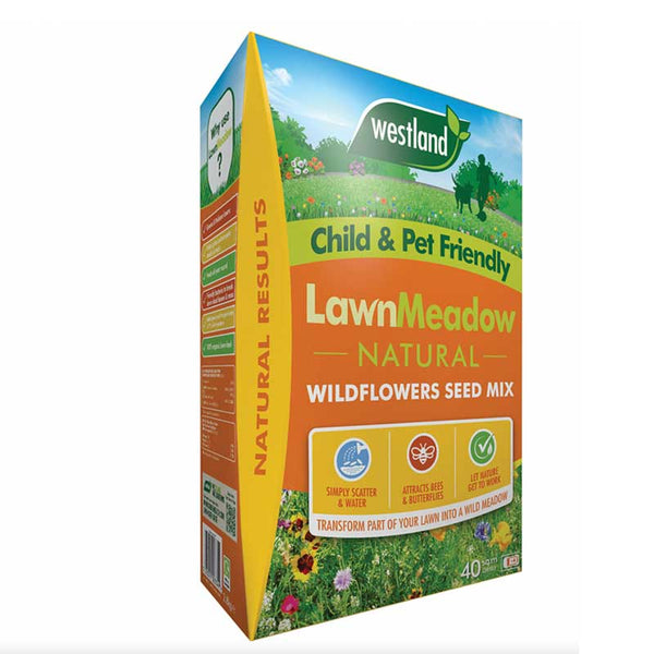 Westland Lawn Meadow wildflower seed mix covers 40m², 20 flower types for natural garden blooms - Keans Claremorris