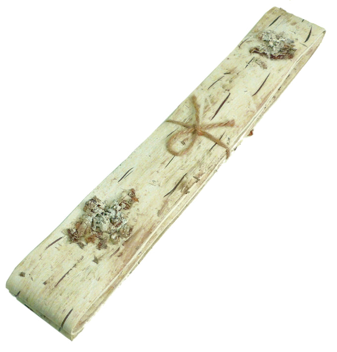 Faux Birch Ribbon 5cm x 200cm with realistic birch bark effect, durable and reusable for crafts and seasonal décor – Keans