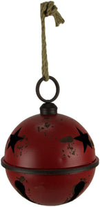 RUSTIC ROUND BELL HANGER RED