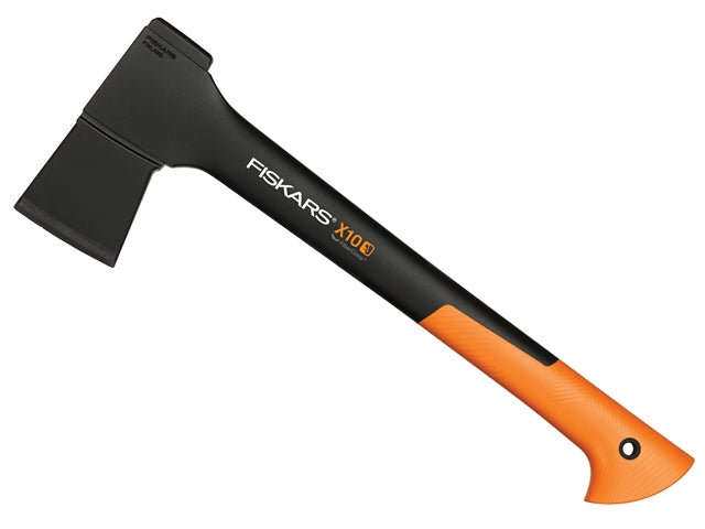 Fiskars X10 Chopping Axe with non-stick steel blade, non-slip rubber handle, ideal for splitting logs under 7cm - Keans
