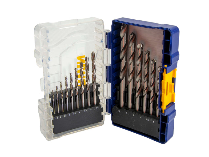 IRWIN HSS Titanium Metal Drill Bit Set 13pc, 135° split point, titanium coating, durable, in storage case – Keans Claremorris