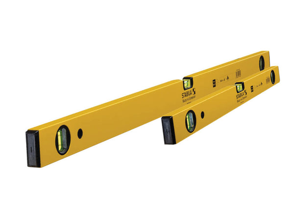 Stabila 70-2 Twin Pack Spirit Levels 60cm & 120cm, 3 Vials, double plumb, light alloy, Keans Claremorris