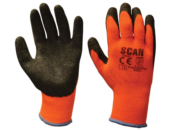 Scan Orange/Black Knitshell Thermal Gloves (3 Pairs)