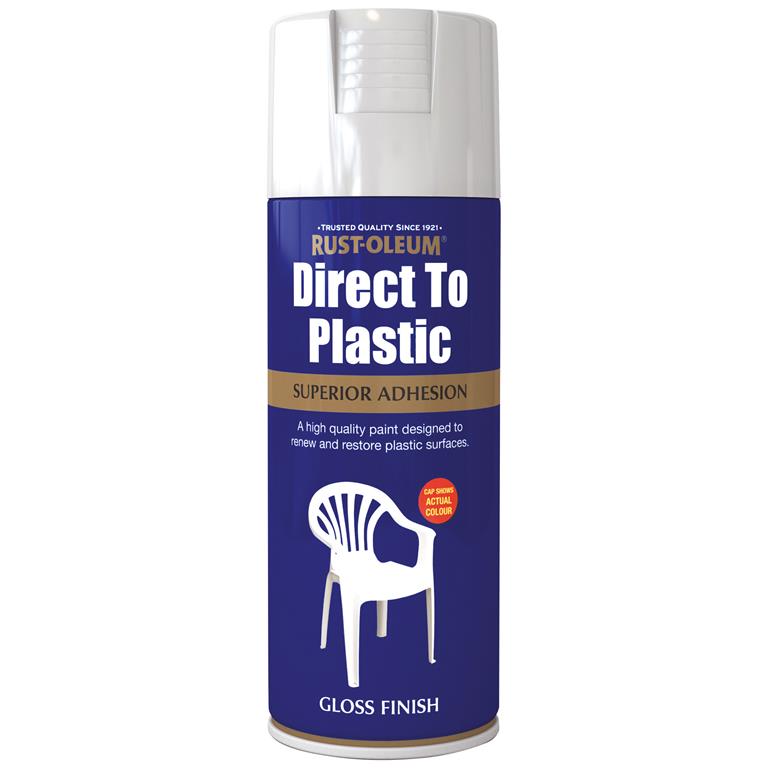 Painters Touch Direct To Plastic White 400ml spray paint, fast-drying, durable finish for indoor/outdoor use - Keans