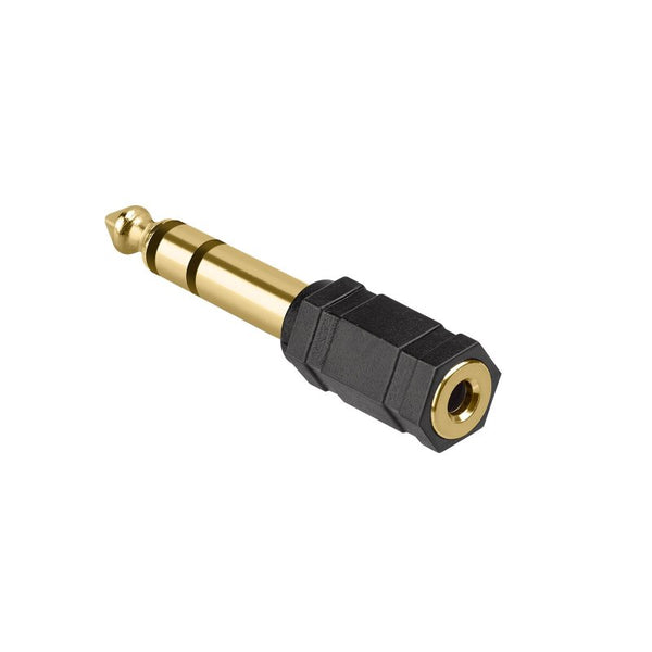 Audio adapter jack 3,5 mm stereo female to jack 6,3 mm stereo male