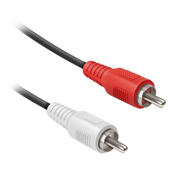 2 RCA male to male audio cable 1.8m, nickel plated, PVC connectors, anti-crease, Keans Claremorris