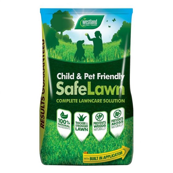 Westland Safe Lawn 400sqm bag, organic child and pet-friendly lawn feed with grass seed for thicker, greener lawn - Keans