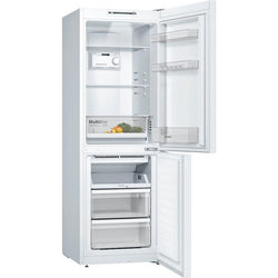 Bosch Serie 2 white free-standing fridge-freezer KGN33NWEAG, energy-efficient, spacious, available at Keans Claremorris