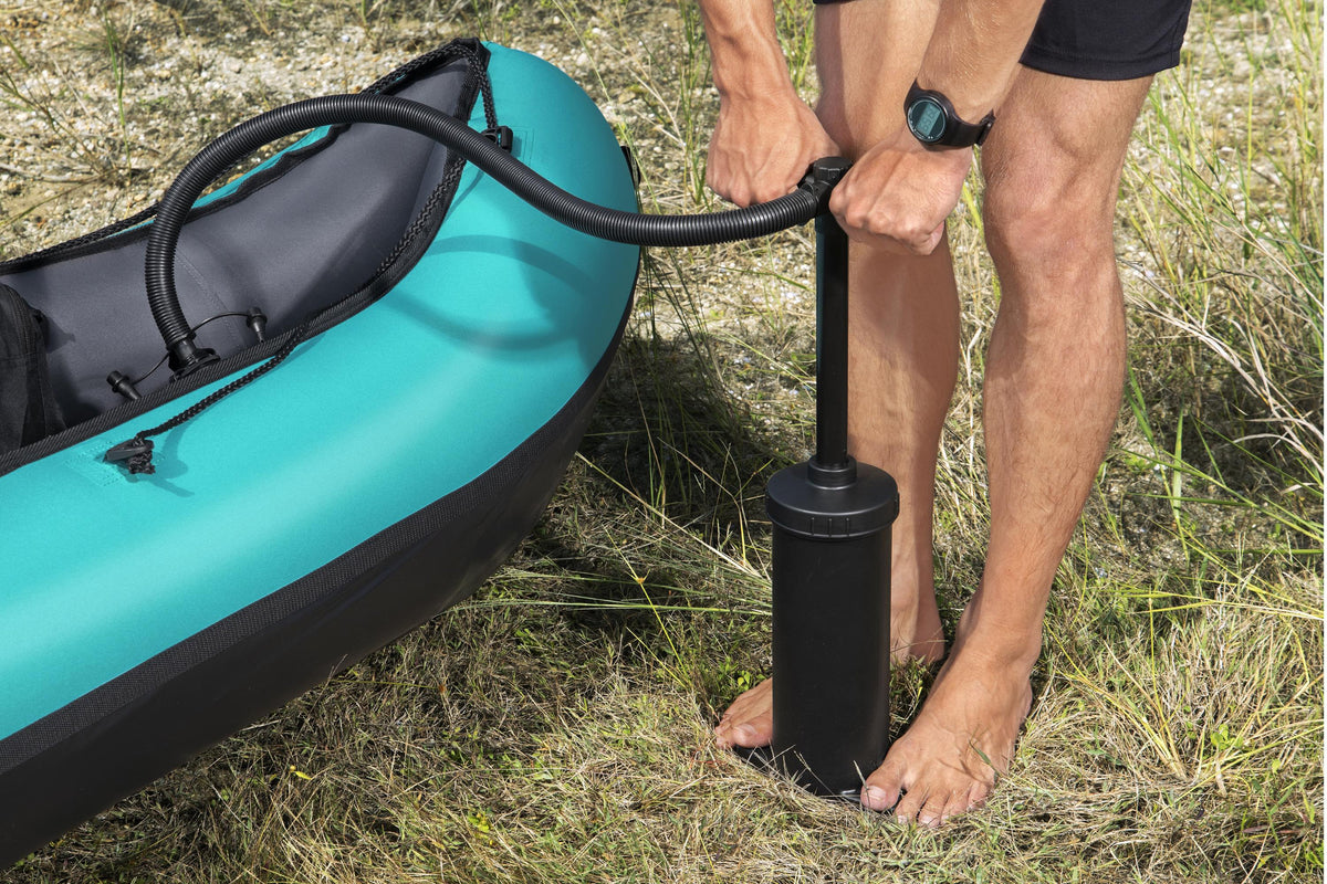 Inflation Pump with high-volume output, 3 valve adapters, dual inflation/deflation, portable – Keans Claremorris.