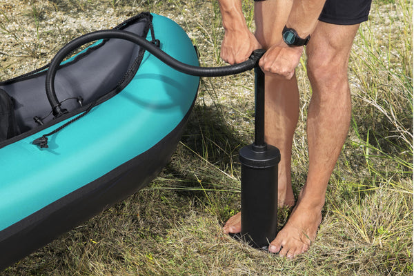 Inflation Pump with high-volume output, 3 valve adapters, dual inflation/deflation, portable – Keans Claremorris.