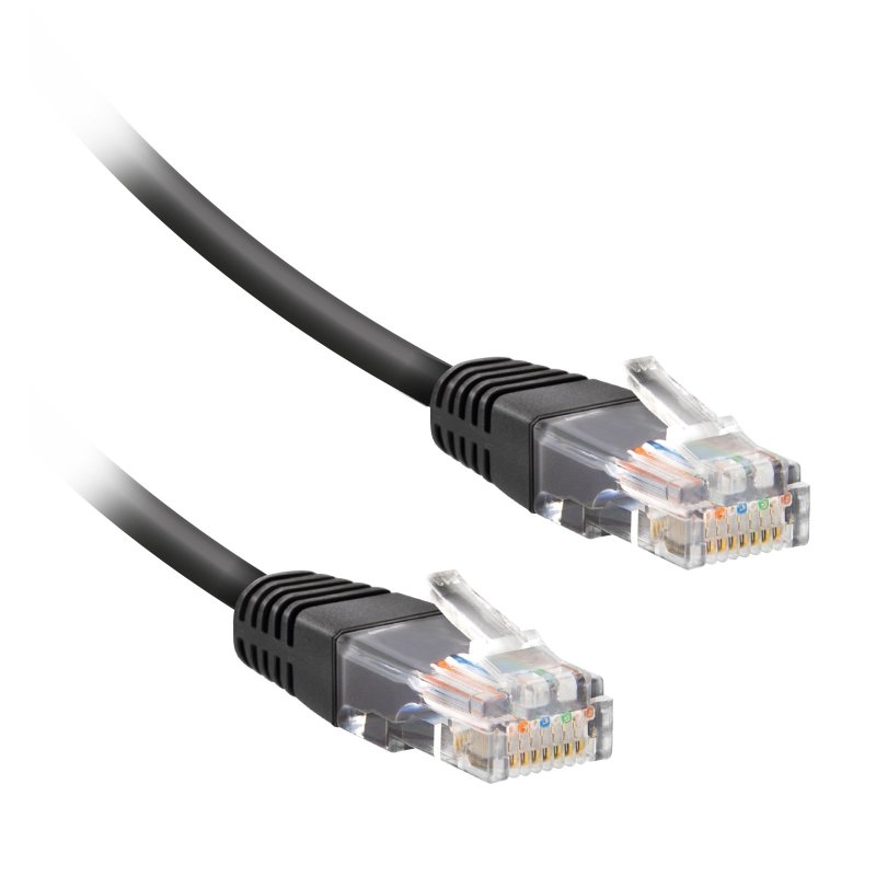 UTP patch cable Cat 5e grey color, RJ45 connector, cable length 1 m. 100 MHz. CCA conductor