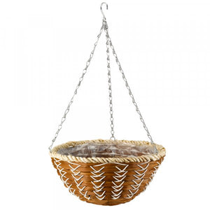 14'' Country Braid Hanging Basket